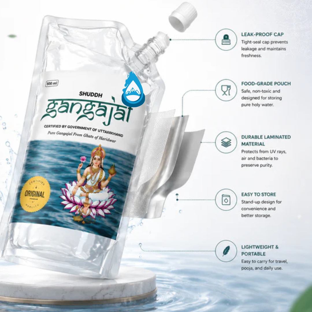 Shuddh Gangajal – Sacred Water from the Holy Ghats of Haridwar 1000 ML (Pack Of 1)